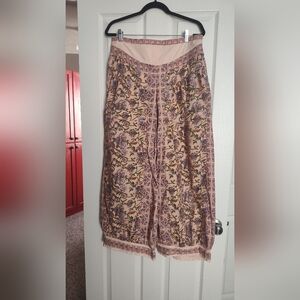 Free People Floral Boho Harem Pants in Blush and Lavender